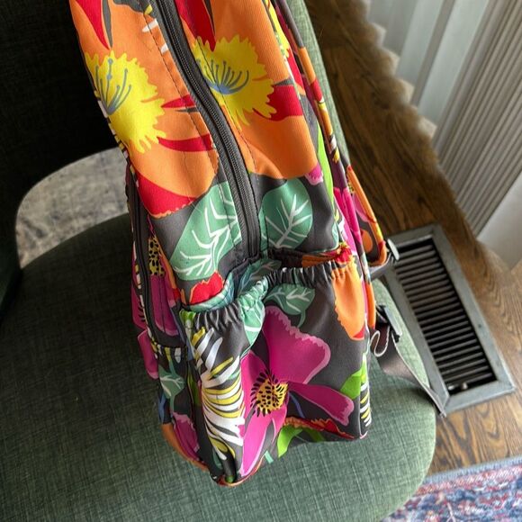 Vera Bradley lighten up campus large backpack in jazzy blooms Multicolor EUC! - Picture 6 of 12